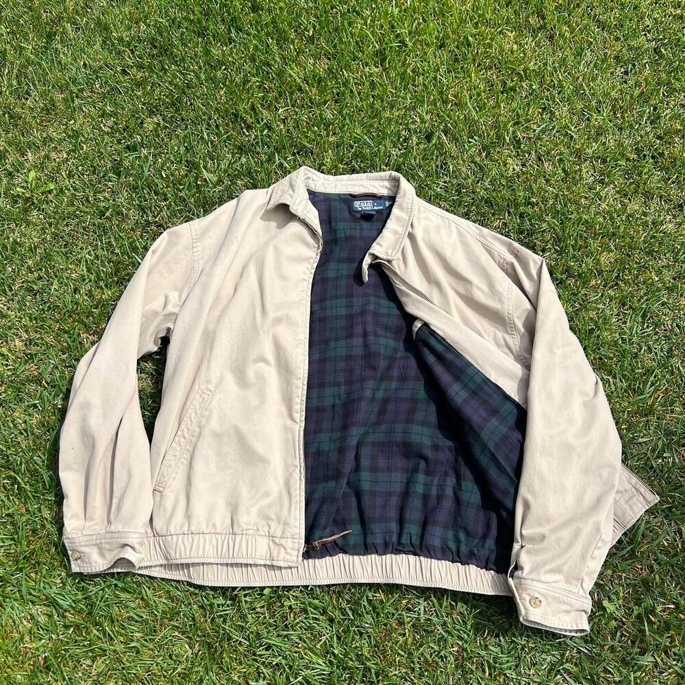 Polo Ralph Lauren Vtg Harrington Plaid lined mens size XL